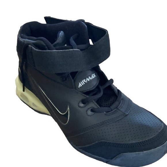 Vintage 2006 Nike Air Max Force Shoes 313892-002 SOLID BLACK 7Y